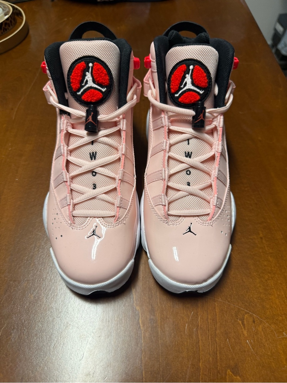 Jordan Kids Pink and Black High-Top Basketball Sneakers